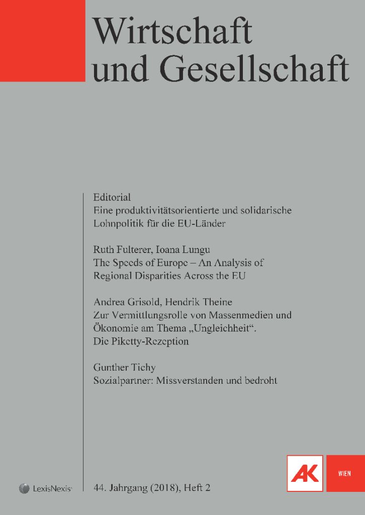 Cover von Wirtschaft und Gesellschaft 2018, Heft 2